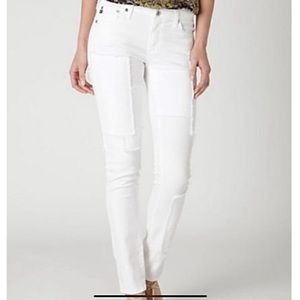 AG patchwork Stevie straight jeans 28